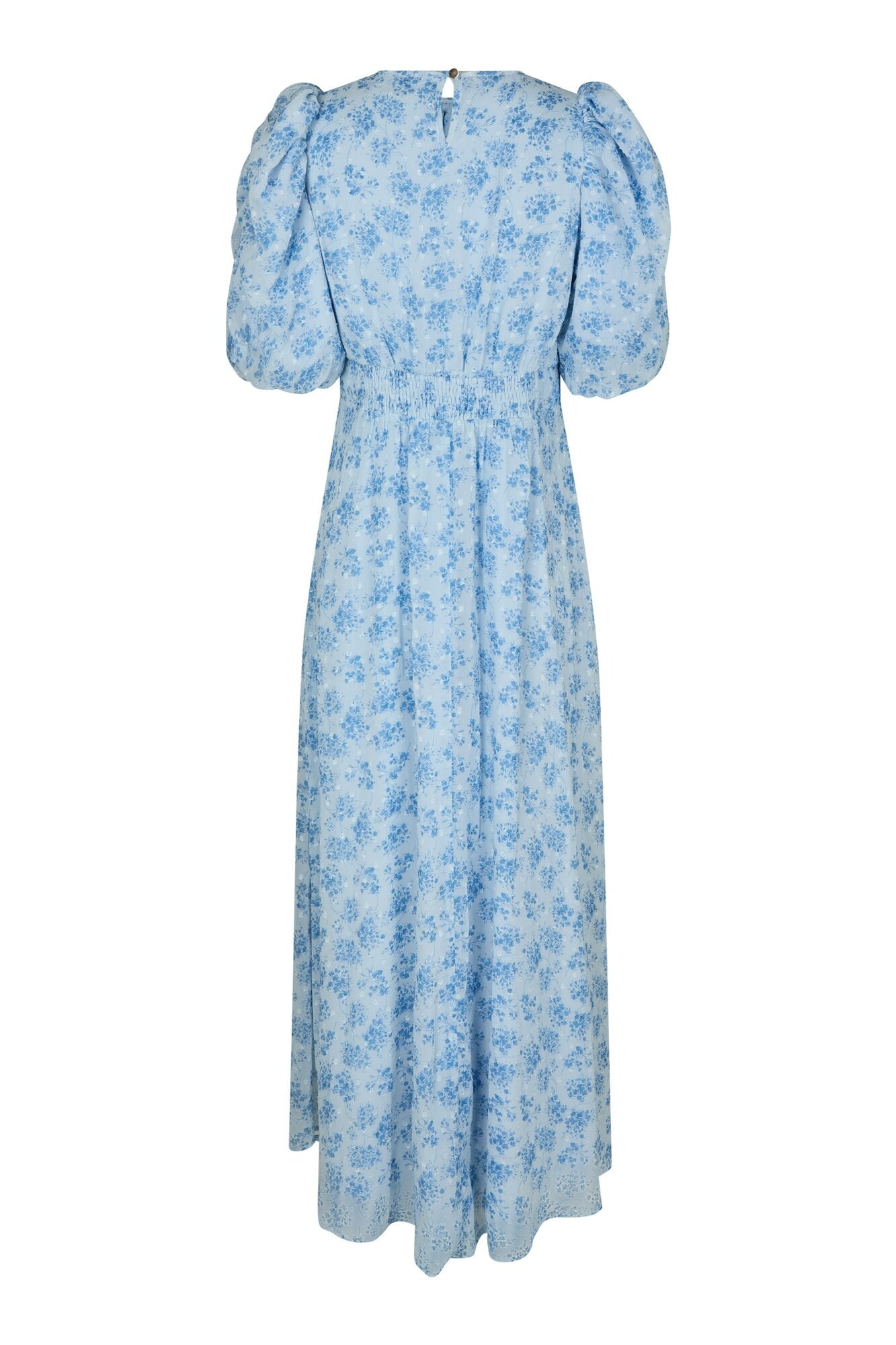 Kikka Chiffon Flower kjole - lyseblå